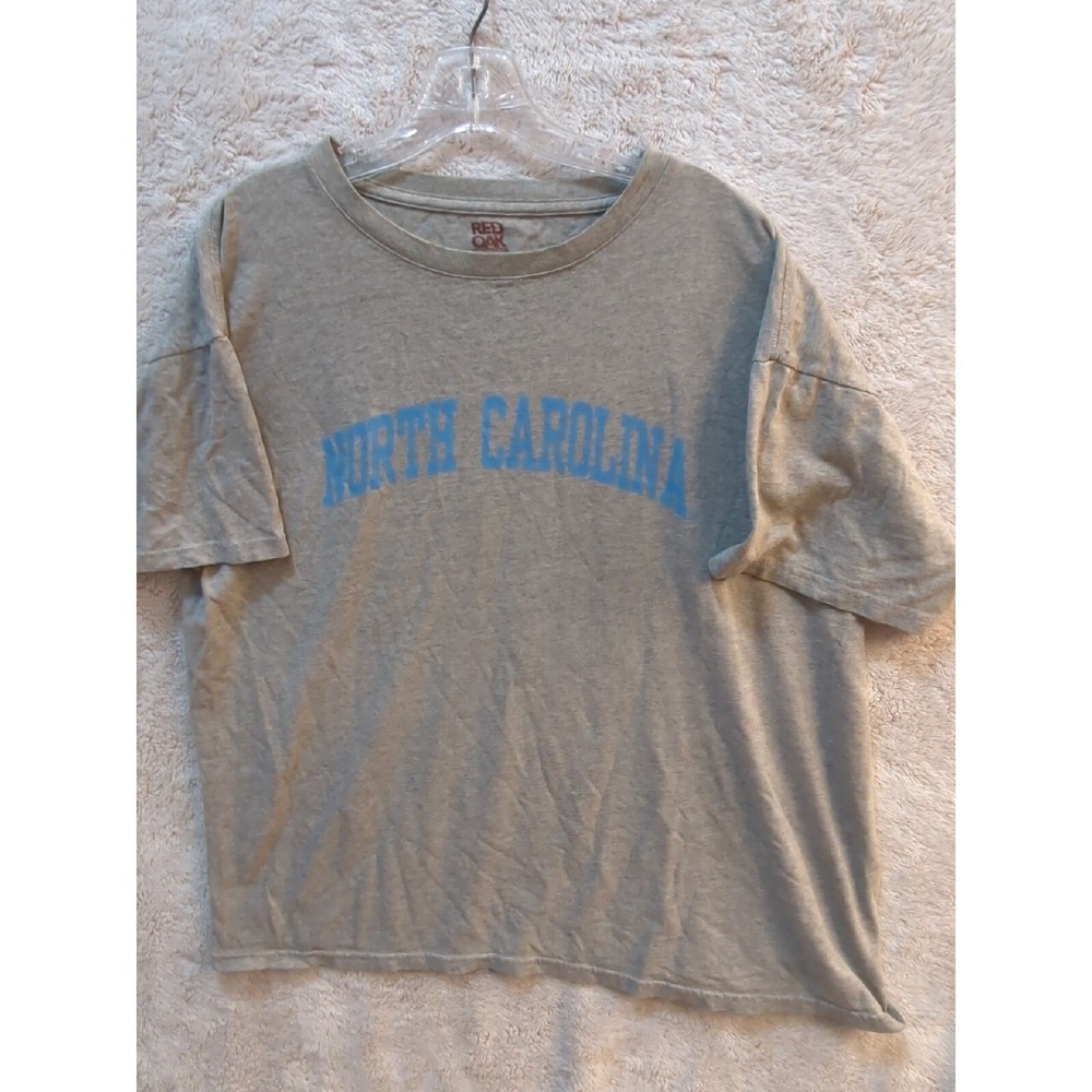 UNC North Carolina heather gray NC blue XL t shirt men's Red Oak sportswear